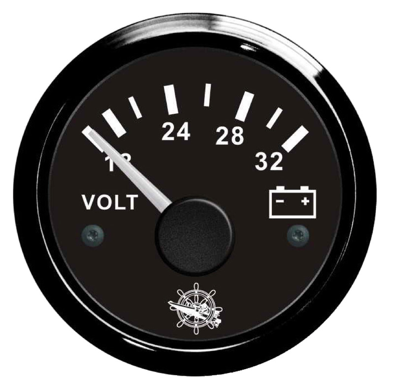 Osculati voltmeter 18/32V black/black
