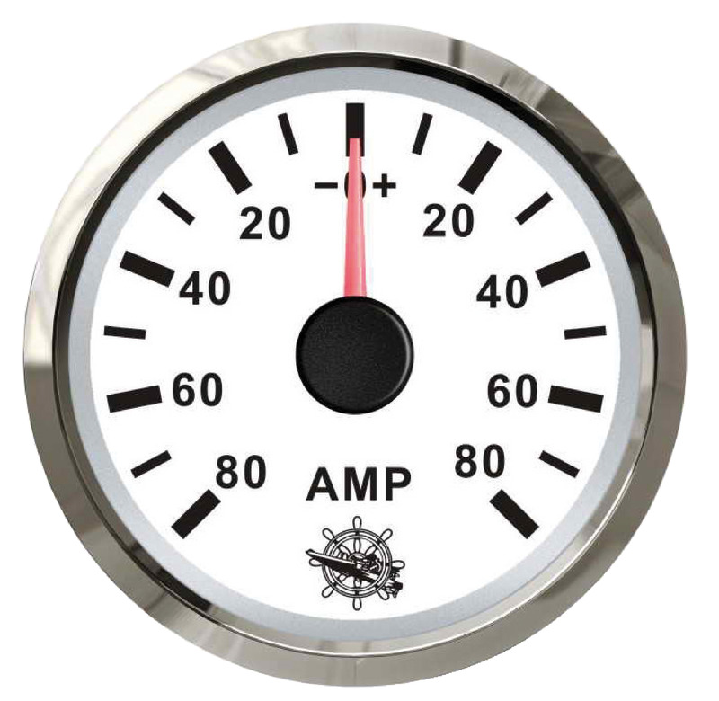 Osculati ammeter w/shunt 80A white/glossy