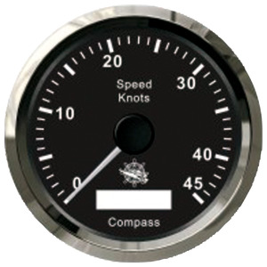 Osculati speedometer w/GPS compass black/glossy